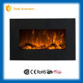 36" wall mounted imitation fire log wood fireplace with optional base